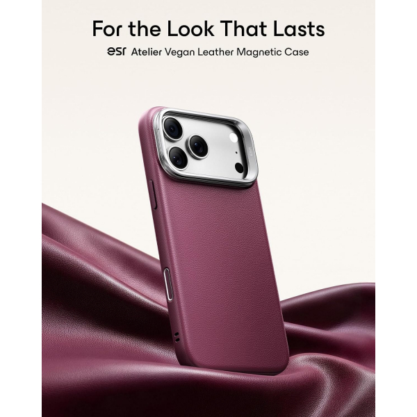 ESR Atelier Flex iPhone 18 Pro Max Standl� K�l�f -Burgundy