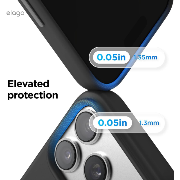 elago Premium iPhone 18 Pro Max Manyetik Silikon K�l�f-Black