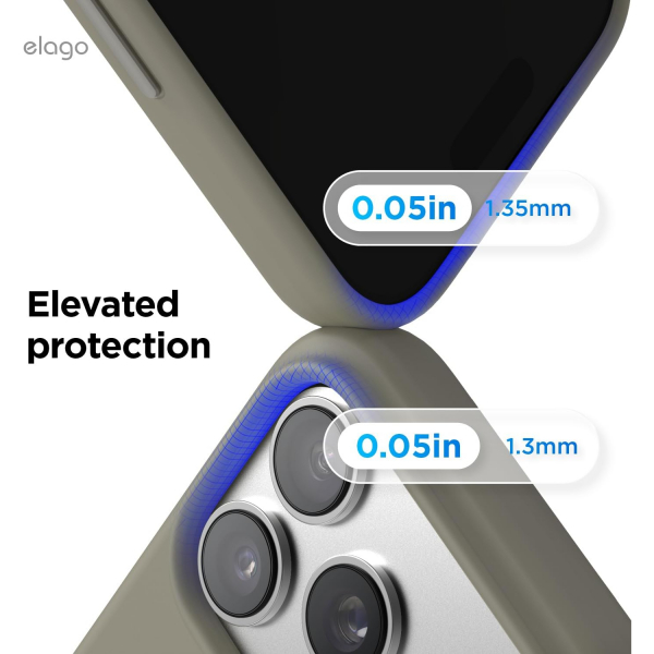 elago Premium iPhone 18 Pro Max Manyetik Silikon K�l�f-Grey