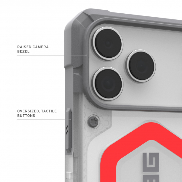 UAG iPhone 18 Pro Ask�l� �effaf K�l�f-Clear/Red