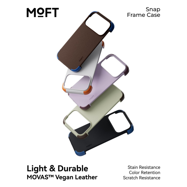 MOFT MOVAS iPhone 18 Pro �er�eveli MagSafe K�l�f-BlackBerry/Peony