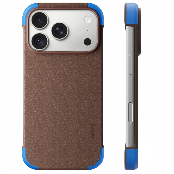 MOFT MOVAS iPhone 18 Pro �er�eveli MagSafe K�l�f-Dark Coffee/Sapphire