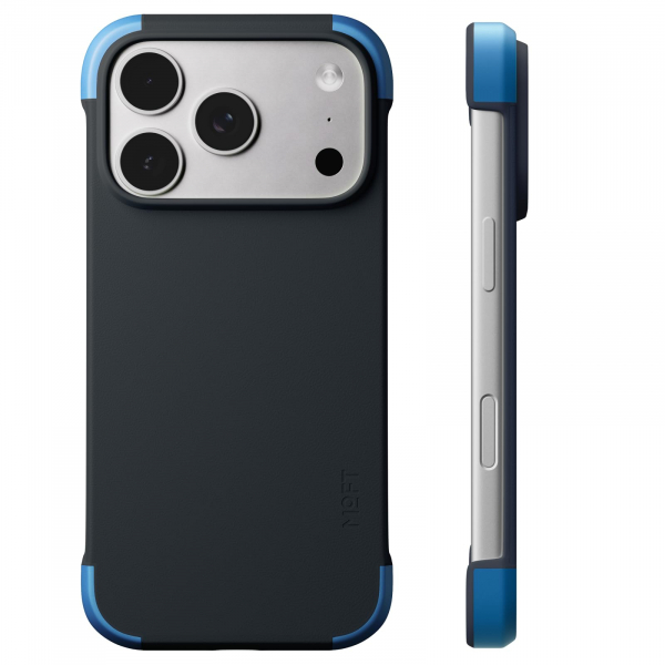 MOFT MOVAS iPhone 18 Pro �er�eveli MagSafe K�l�f-Navy Blue/Faded Jeans