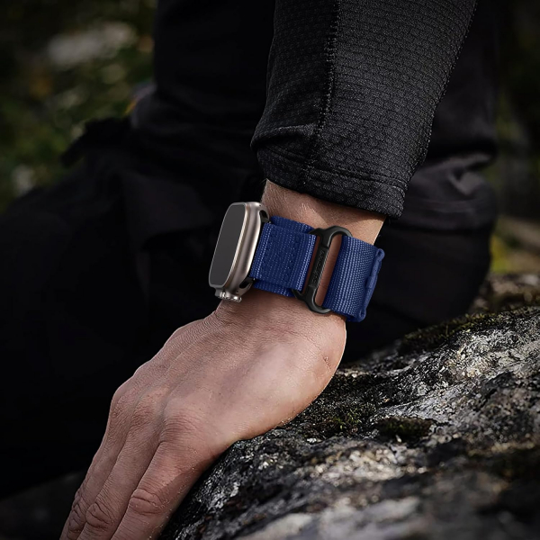 Bandletic Apple Watch Series 12 Naylon Kay�� (S)-Blue