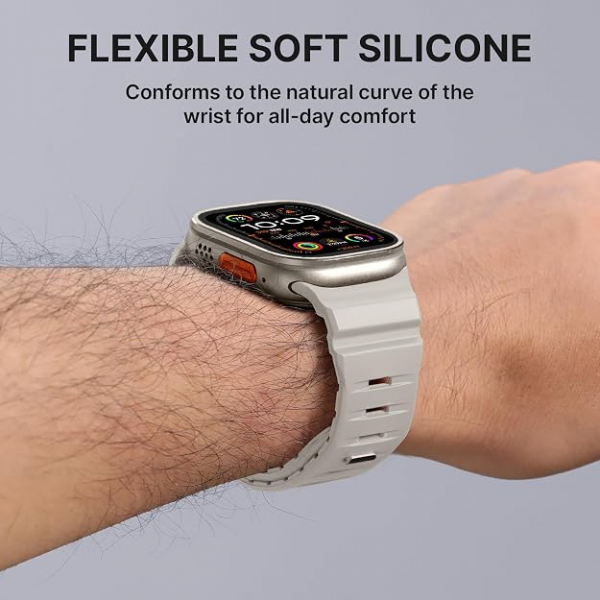 Bandletic Apple Watch Series 12 Silikon Kay��-Starlight