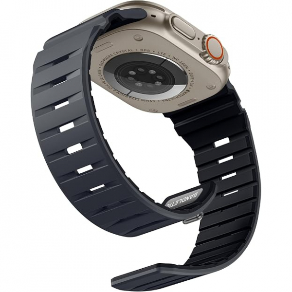 Bandletic Apple Watch Ultra 4 Silikon Kay��-Charcoal/Black