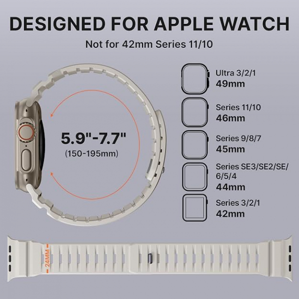 Bandletic Apple Watch Ultra 4 Silikon Kay��-Starlight