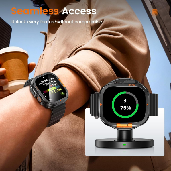 LETOID Apple Watch Ultra 4 Bumper K�l�f-Black