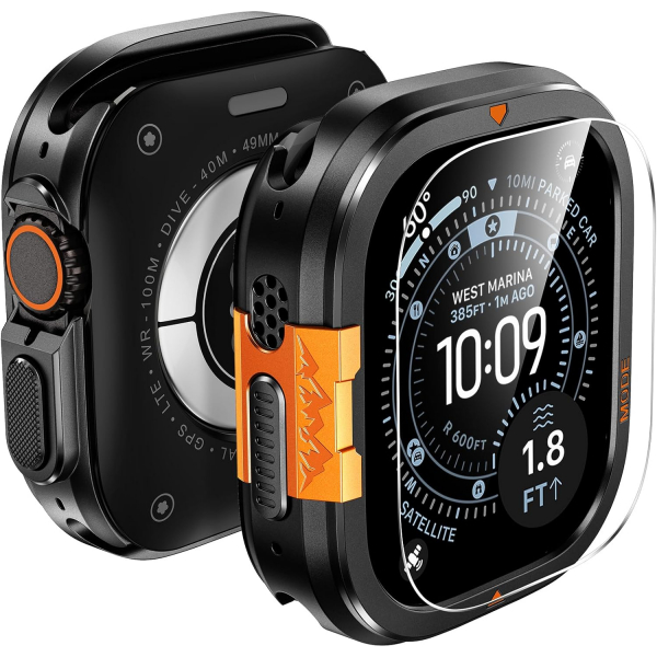 LETOID Apple Watch Ultra 4 Bumper K�l�f-Black
