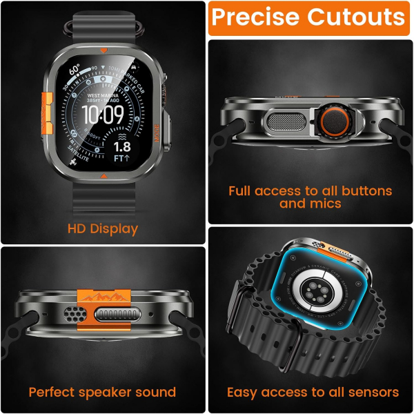 LETOID Apple Watch Ultra 4 Bumper K�l�f-Graphite