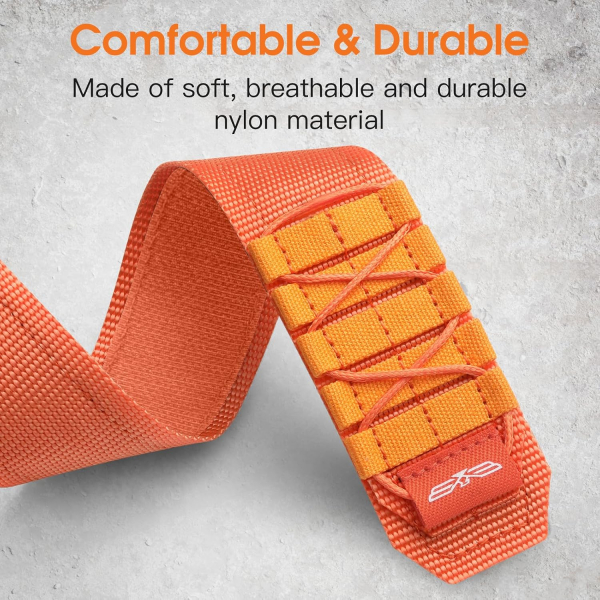 Bandletic Apple Watch Series 12 Naylon Kay�� (M)-Orange
