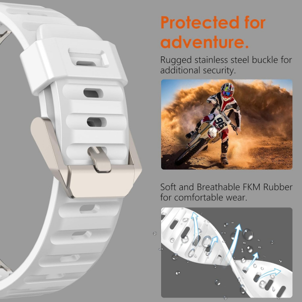 WINGLE Apple Watch Ultra 4 Silikon Kay��-Titanium