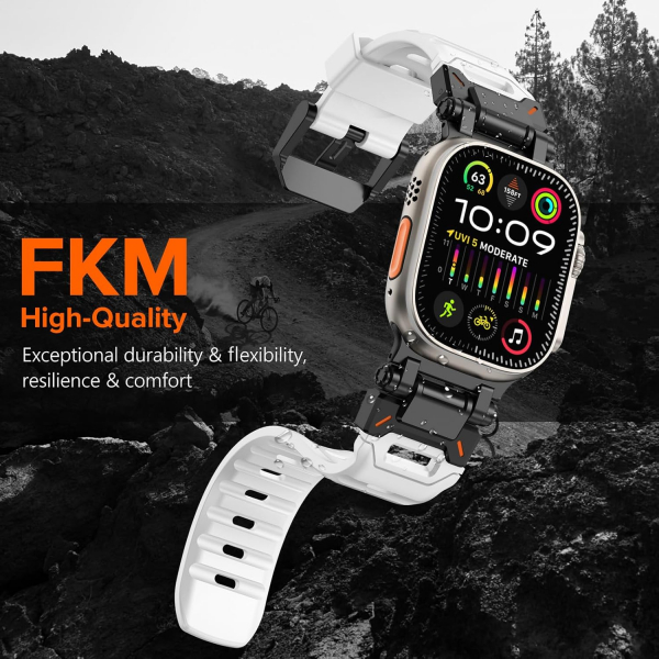 WINGLE Apple Watch Ultra 4 Silikon Kay��-Black