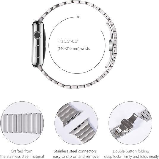 NewWays Apple Watch Series 12 �elik Kay��-Silver