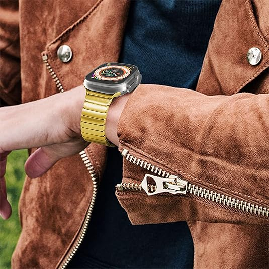 NewWays Apple Watch Series 12 �elik Kay��-Gold
