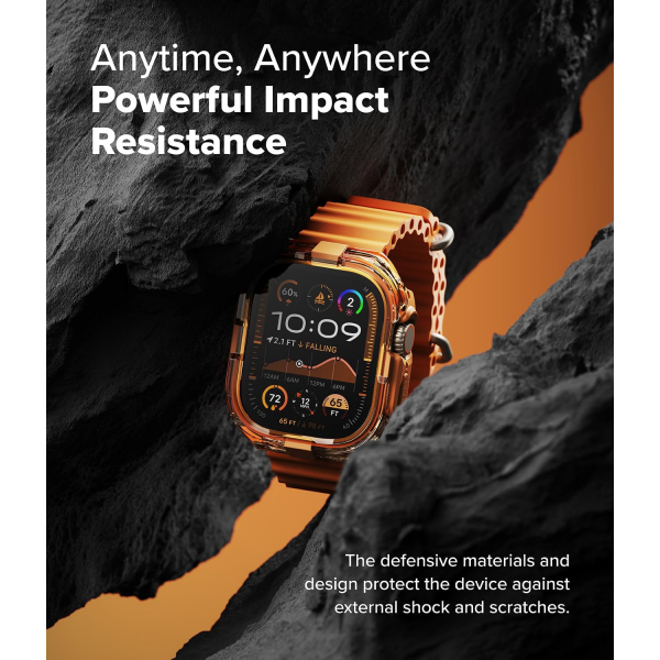 Rin gke Apple Watch Ultra 4 Bumper K�l�f-Neon Orange