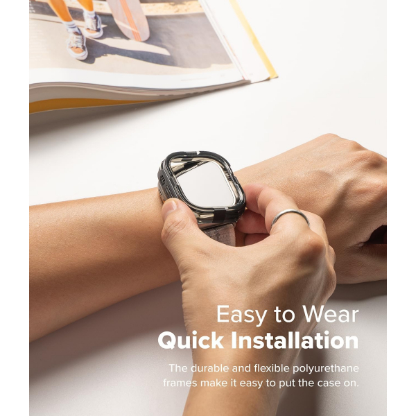 Rin gke Apple Watch Ultra 4 Bumper K�l�f-Black