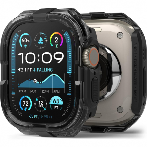 Rin gke Apple Watch Ultra 4 Bumper K�l�f-Black