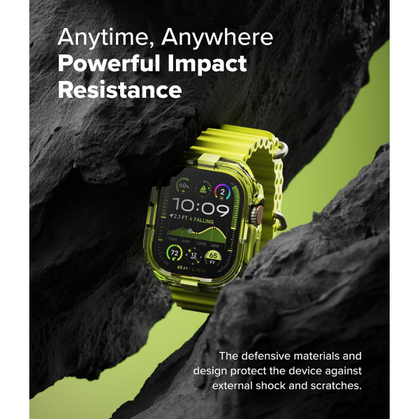 Rin gke Apple Watch Ultra 4 Bumper K�l�f-Neon Green