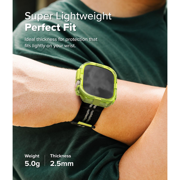Rin gke Apple Watch Ultra 4 Bumper K�l�f-Neon Green
