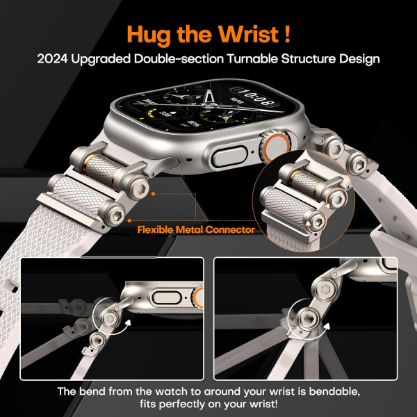 TAURI Apple Watch Ultra 4 Silikon Kay�� -Starlight