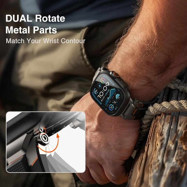 ULTIMAL Apple Watch Ultra 4 Silikon Kay�� -Black Gray