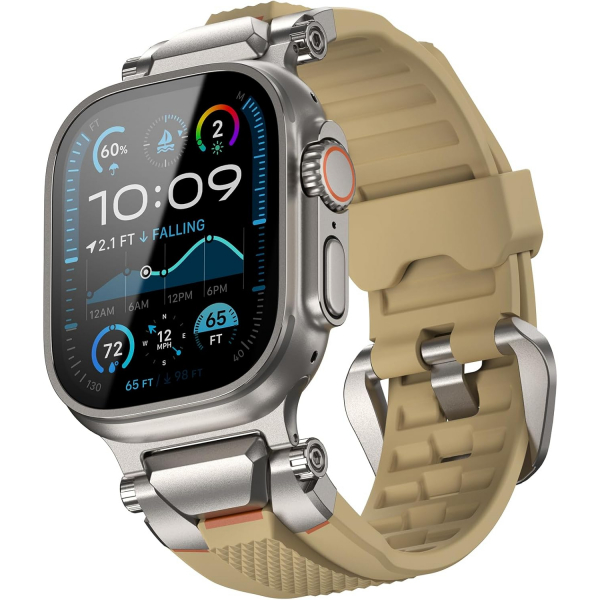 ULTIMAL Apple Watch Ultra 4 Silikon Kay�� -Titanium Beige