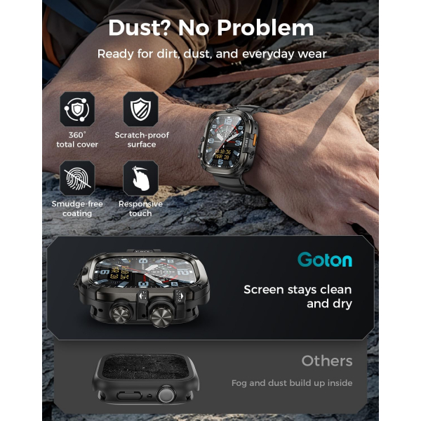 Goton Apple Watch Ultra 4 Silikon Kay��-Black