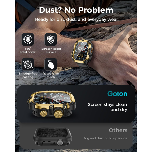 Goton Apple Watch Ultra 4 Silikon Kay��-Gold