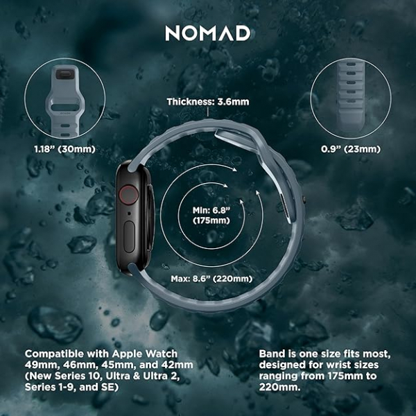 NOMAD Apple Watch Ultra 4 Sportif Kay��-Marine Blue