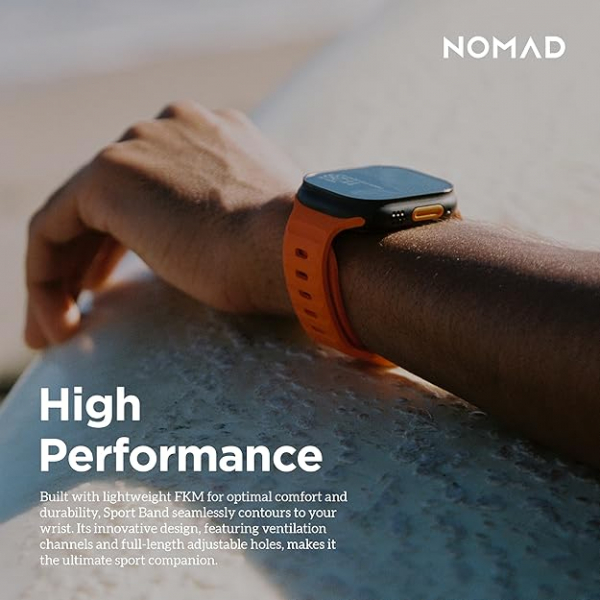 NOMAD Apple Watch Ultra 4 Sportif Kay��-Orange