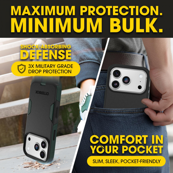OtterBox Commuter iPhone 18 Pro Max MagSafe K�l�f-Black/Green