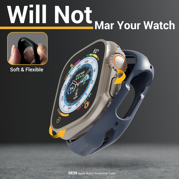 MAGEASY Apple Watch Ultra 4 Bumper K�l�f-Midnight Black