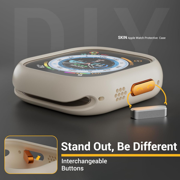 MAGEASY Apple Watch Ultra 4 Bumper K�l�f-Starlight 
