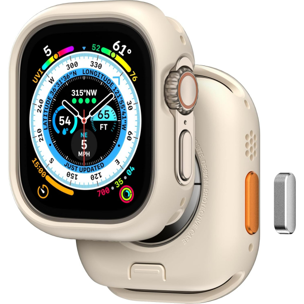MAGEASY Apple Watch Ultra 4 Bumper K�l�f-Starlight 