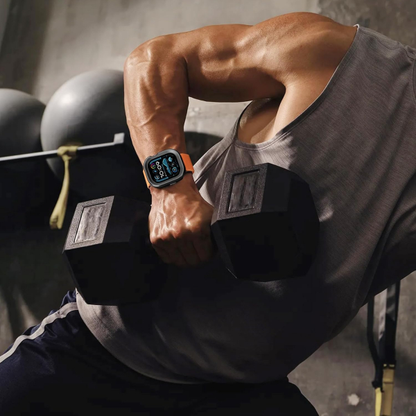 Amizee Apple Watch Ultra 4 Bumper K�l�f-Black