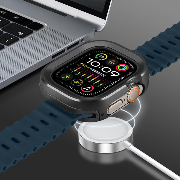 Amizee Apple Watch Ultra 4 Bumper K�l�f-Black