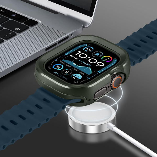 Amizee Apple Watch Ultra 4 Bumper K�l�f-Army Green