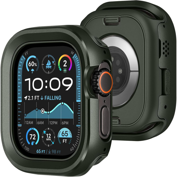Amizee Apple Watch Ultra 4 Bumper K�l�f-Army Green