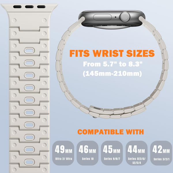 Bandletic Apple Watch 12 Silikon Kay��-Starlight