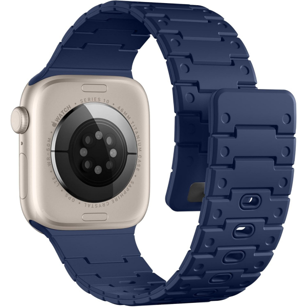 Bandletic Apple Watch 12 Silikon Kay��-Navyblue