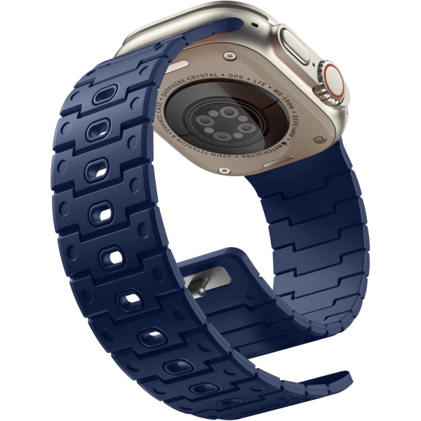 Bandletic Apple Watch 12 Silikon Kay��-Navyblue