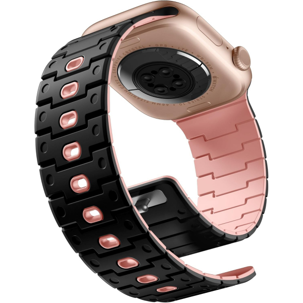 Bandletic Apple Watch 12 Silikon Kay��-Black Pink