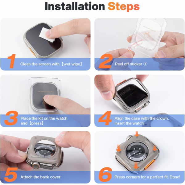Goton Apple Watch Ultra 4 Bumper K�l�f -Black Titanium 