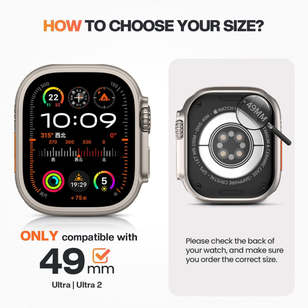 Goton Apple Watch Ultra 4 Bumper K�l�f -Black Titanium 