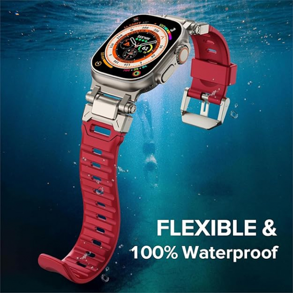 KADES Apple Watch Ultra 4 Sportif Kay�� -Red Titanium 