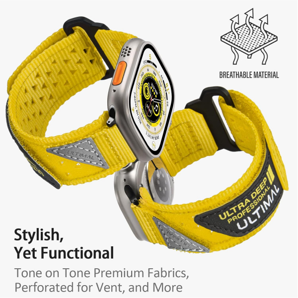 ULTIMAL Apple Watch Ultra 4 Naylon Kay�� -Yellow