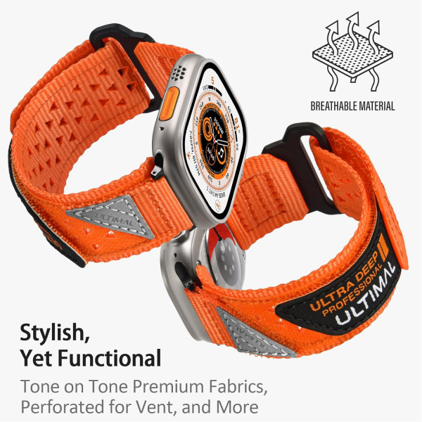 ULTIMAL Apple Watch Ultra 4 Naylon Kay�� -Orange