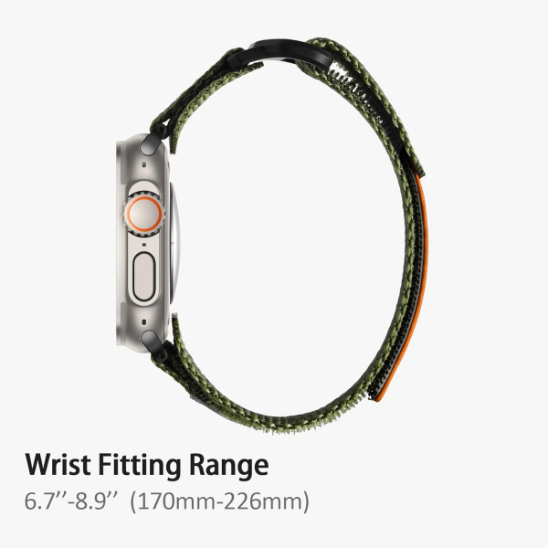 ULTIMAL Apple Watch Ultra 4 Naylon Kay�� -Military Green