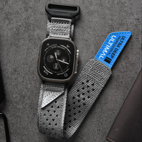 ULTIMAL Apple Watch Ultra 4 Naylon Kay�� -Grey